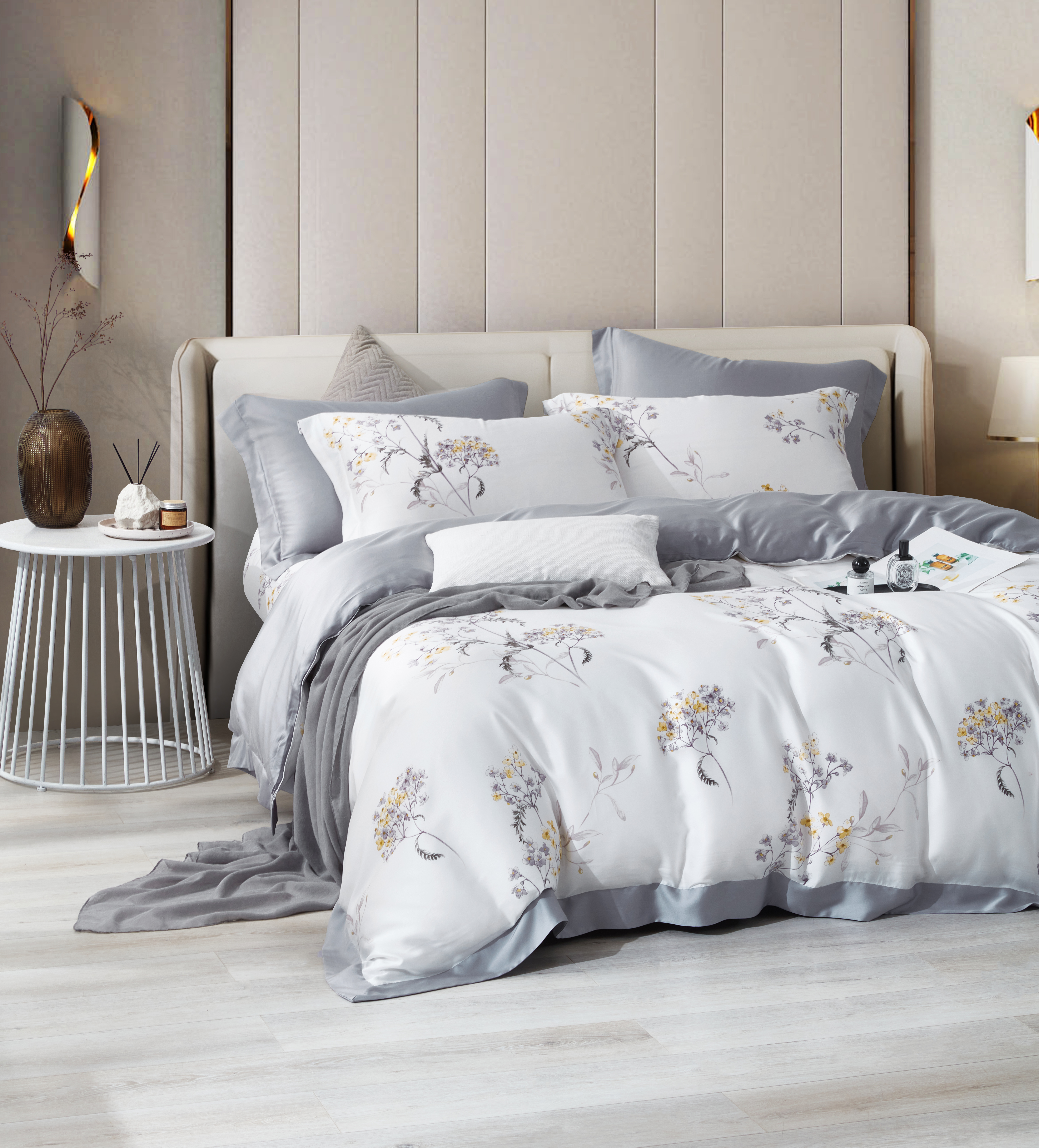 100%60支凡芮思【戀戀詩語】雙色翅膀款【兩用被+床包】