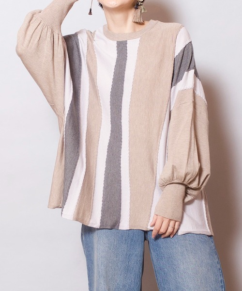 預購 - JP 波浪條紋針織Top