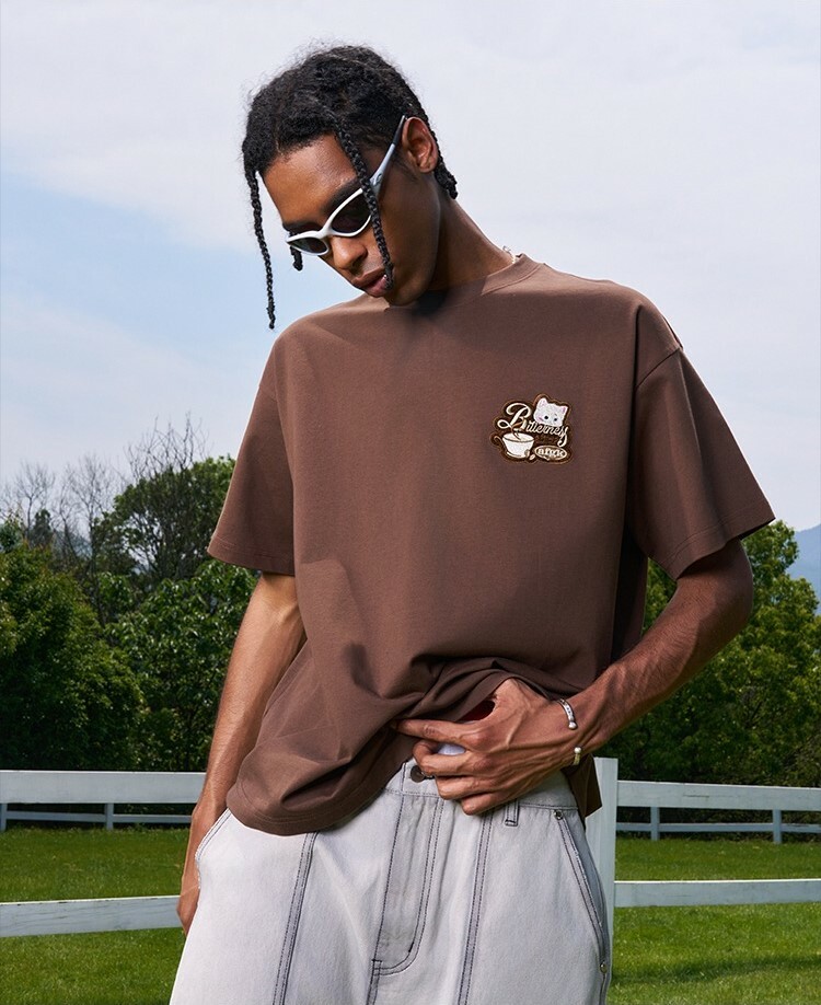 AFGK Short T-shirt with cute animal embroidery on the chest A FEW GOOD KIDS