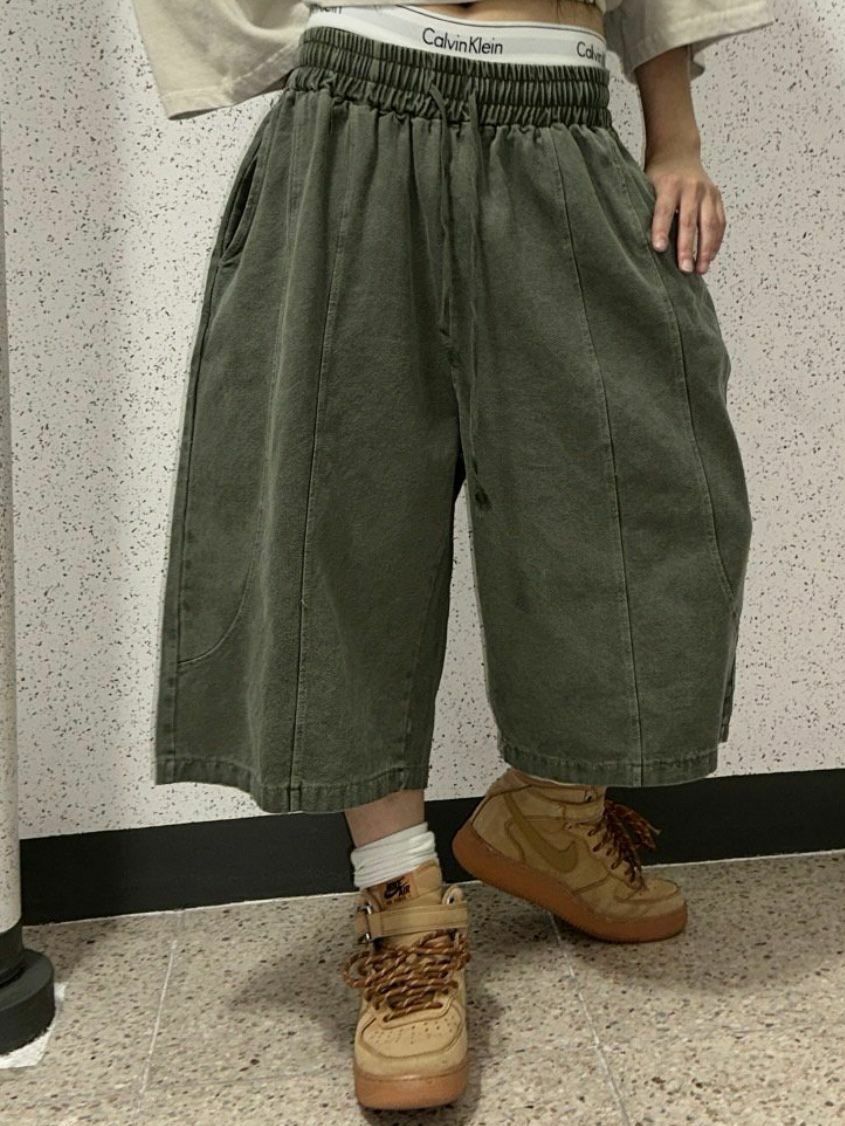 洗水淨色短褲 P2954