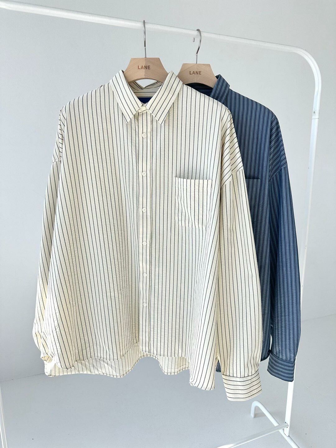 直紋長袖恤衫 LANE-052S