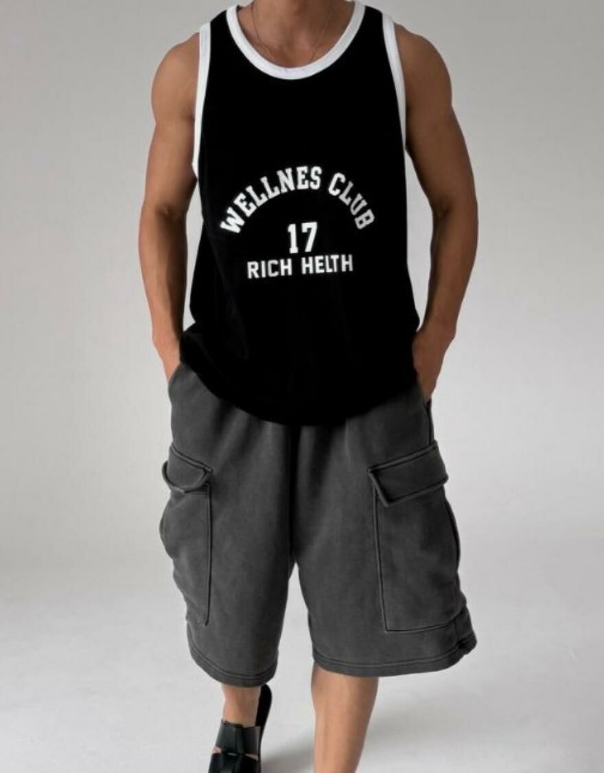 英文字背心 V1104