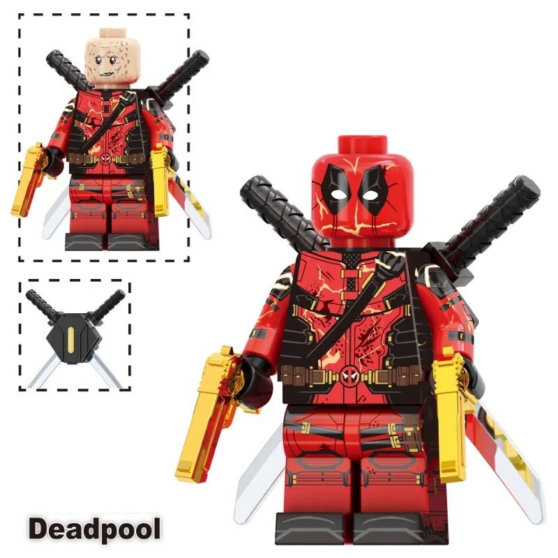 Deadpool Wolverine Marvel Super Heroes Custom Minifigs Minifigures Fit Lego TV1058