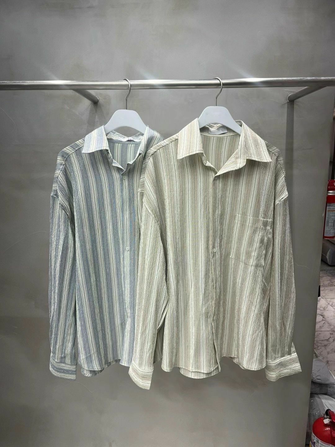 直紋長袖恤衫 S2275