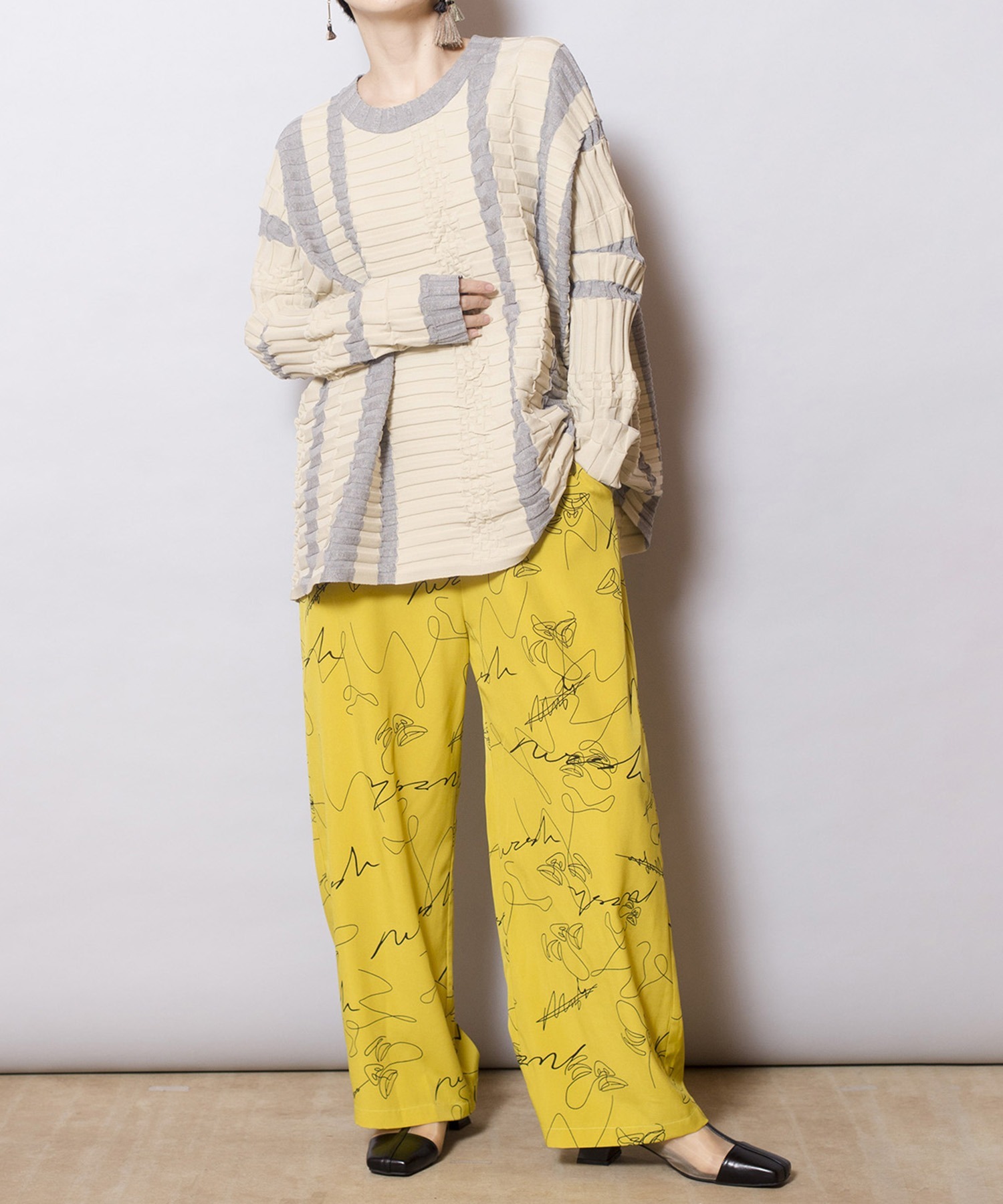 預購 - JP 線條圖案Pants