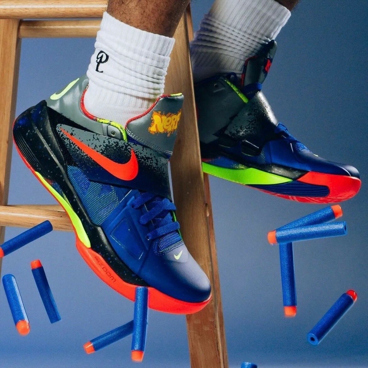 Nike Zoom KD 4 NERF 螢光紫藍 藍紅 經典復刻 實戰籃球鞋