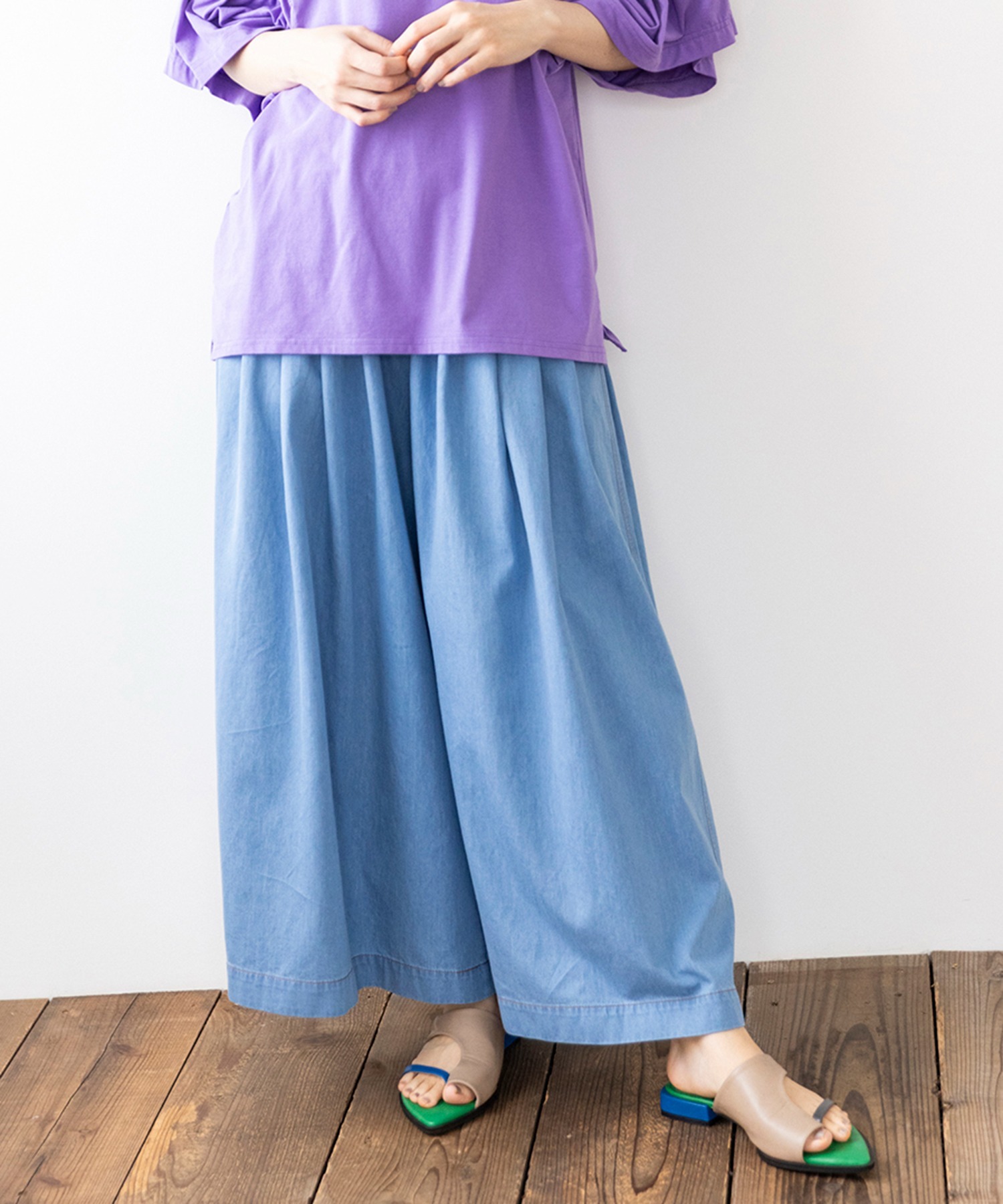 預購 - JP 牛仔布喇叭褲