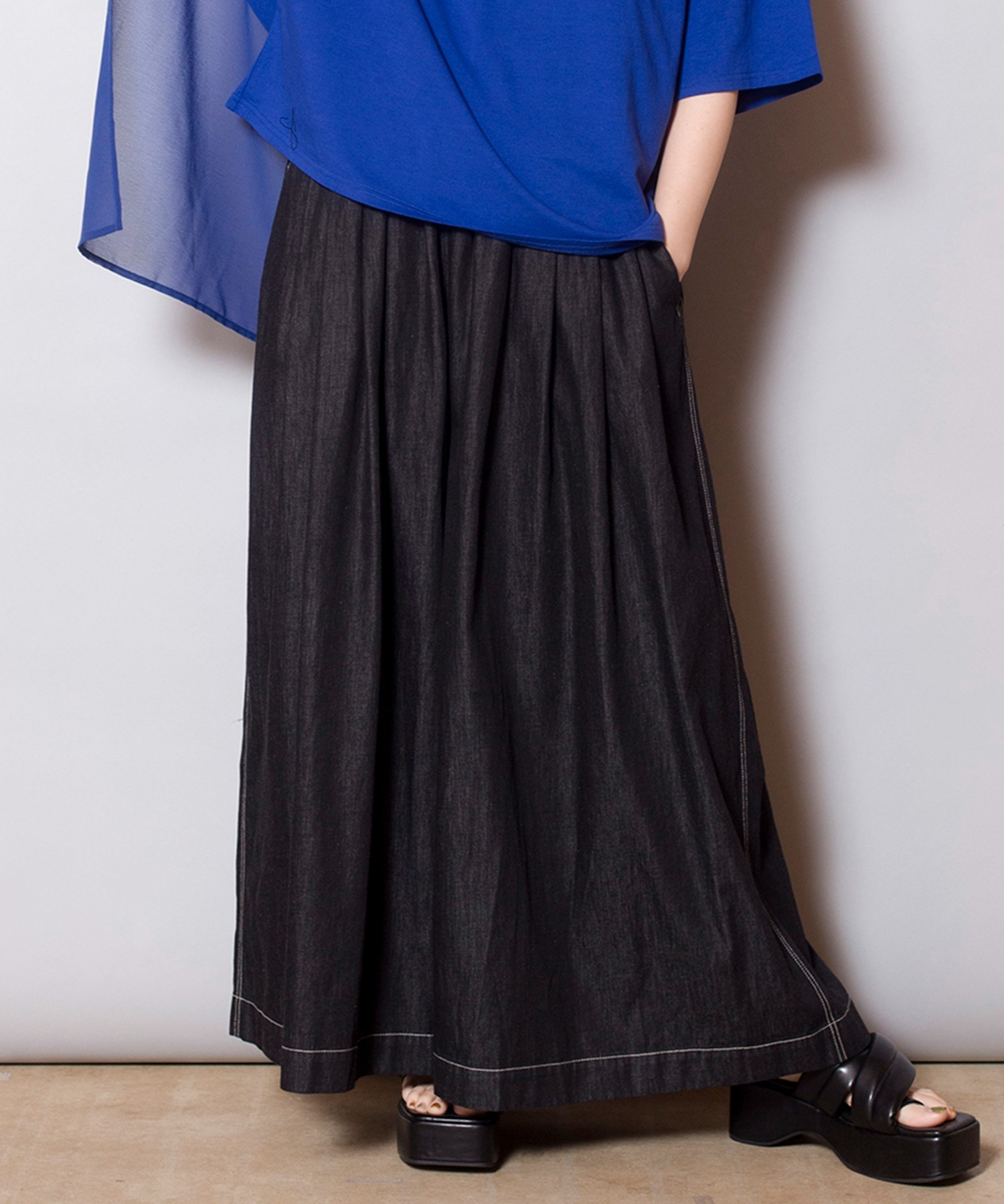 預購 - JP 牛仔布喇叭褲