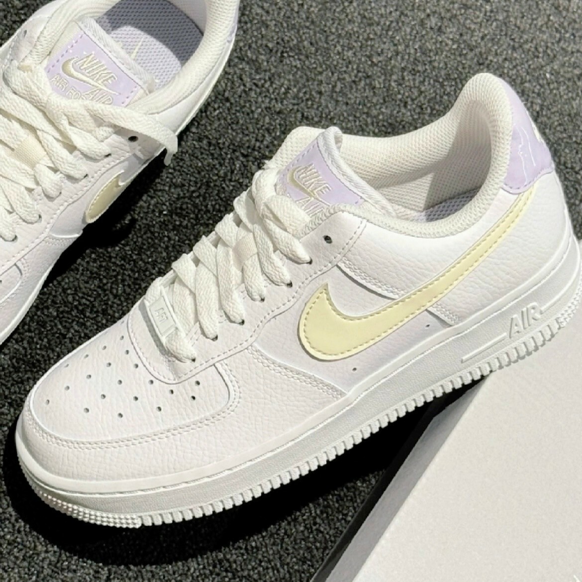 Nike Air Force 1 Low '07 Oxygen Purple 芋香椰奶 淺紫 鵝黃色 AF1 奶油色 黃白 復古休閒鞋
