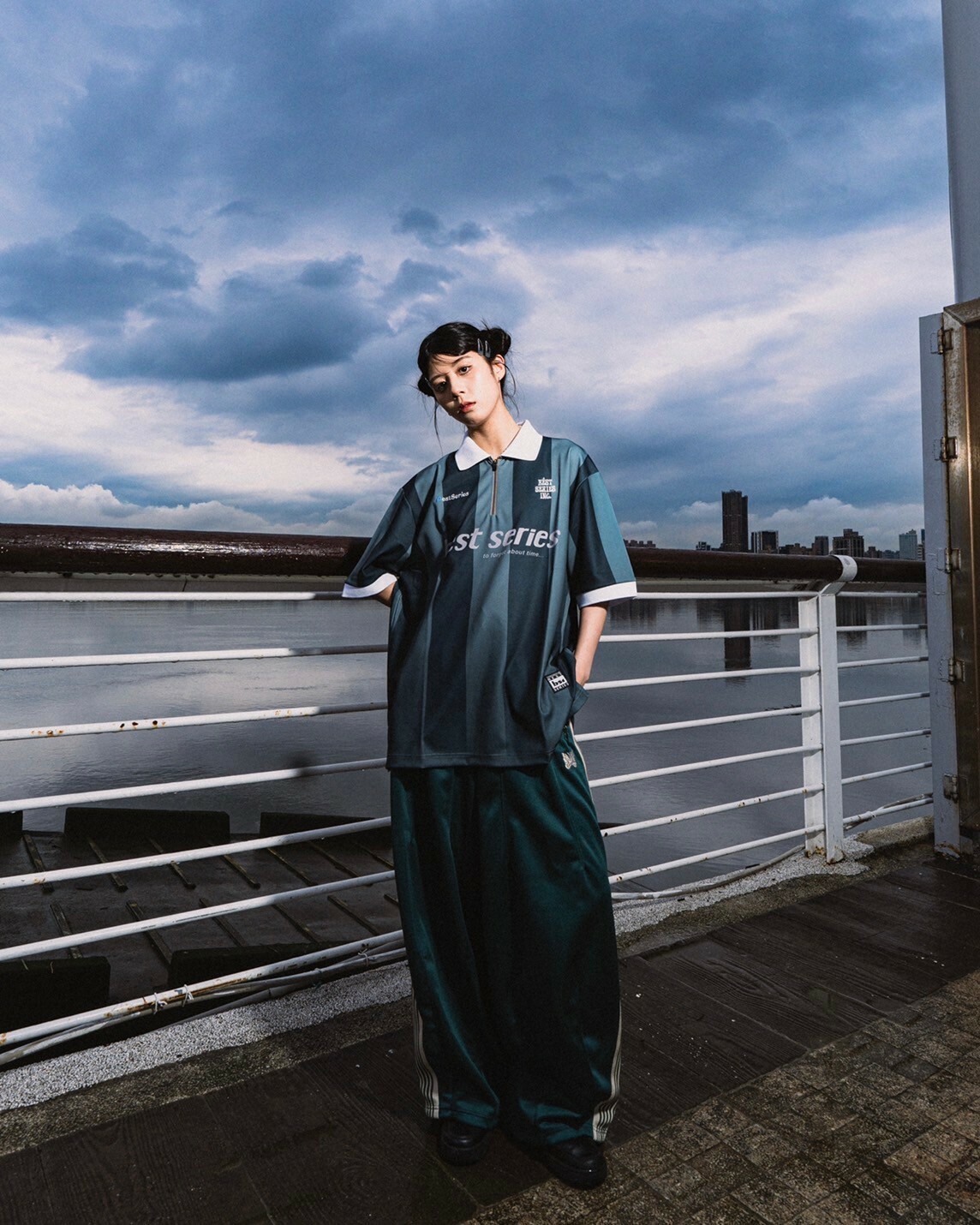 Best Series - Zip Jersey Polo Shirt 綠色