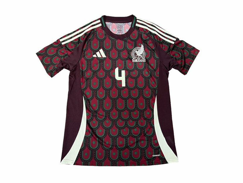 [球衣連印字及臂章] 2024 墨西哥 主場 球迷版球衣  #4 E.ÁlLVAREZ