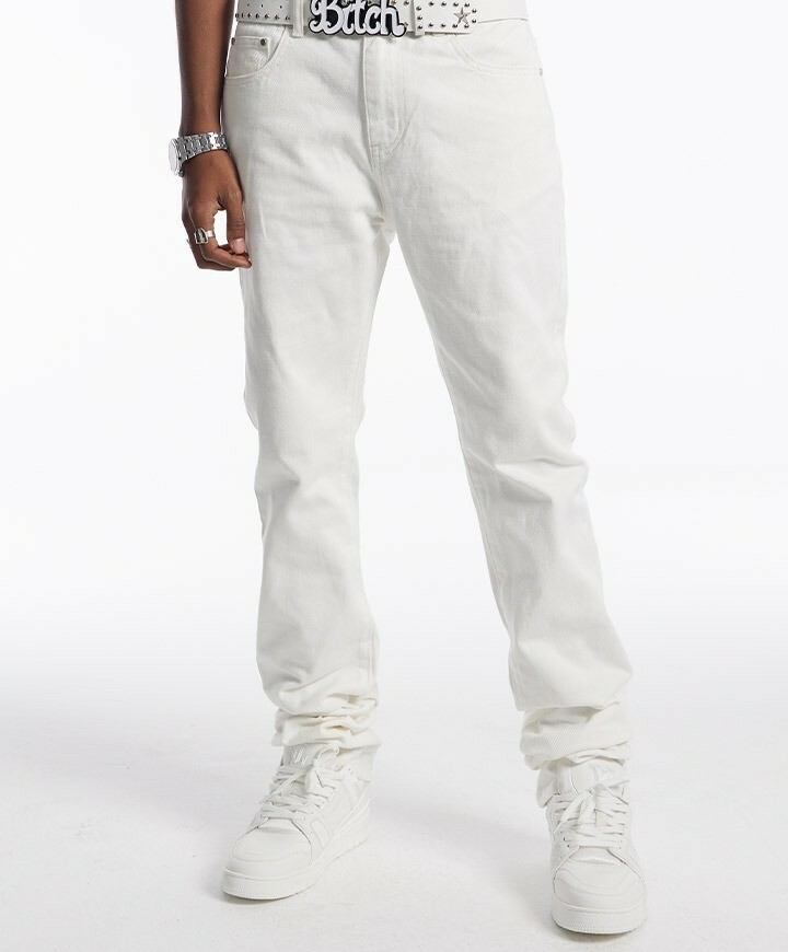 STK SmallTownKid 加長堆積 cleanfit 牛仔長褲