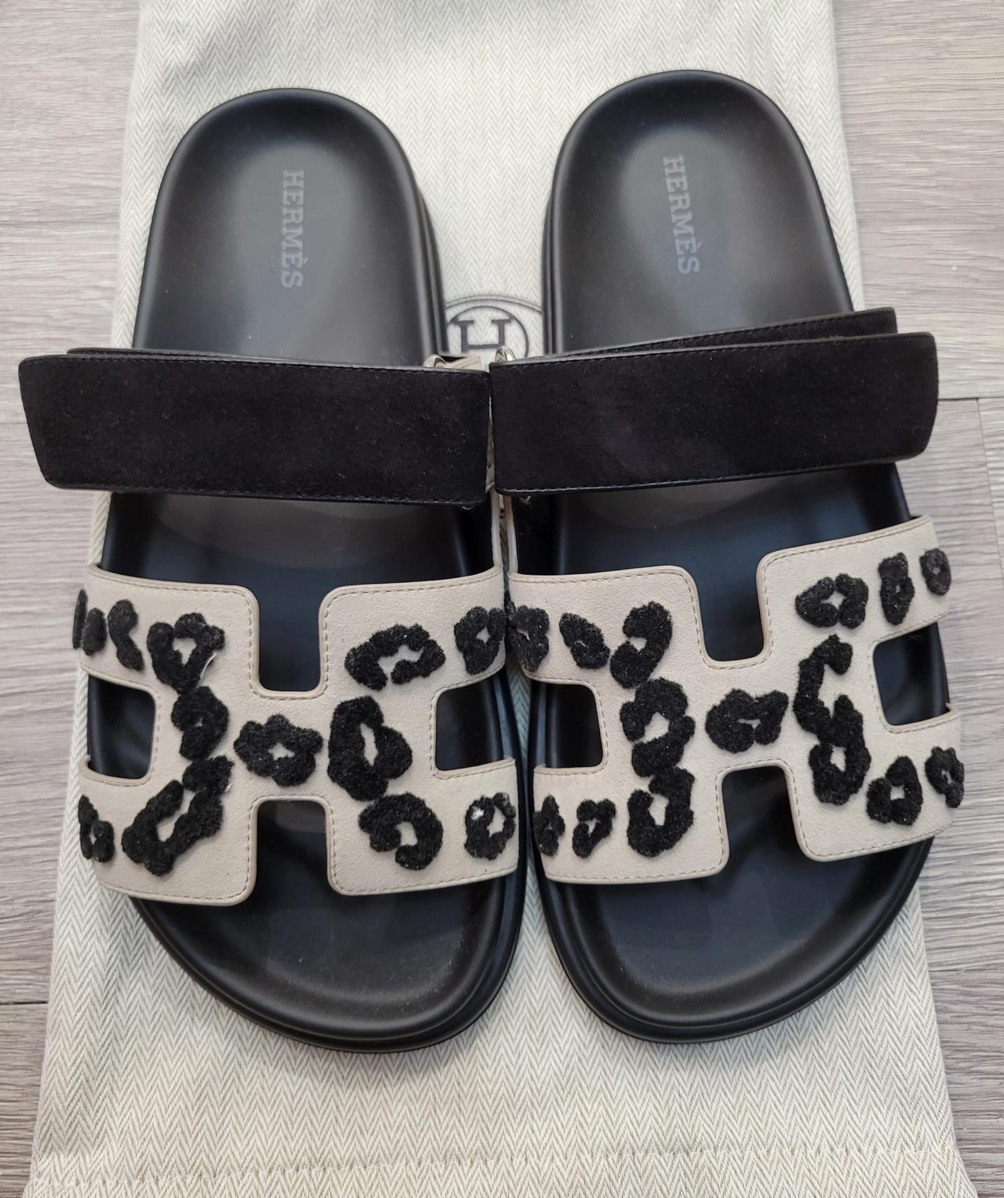 Hermes Chypre sandal beign esquisse/noir