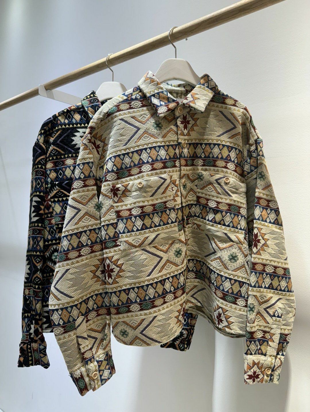 民族花長袖恤衫外套 Crunky_youth-061JK