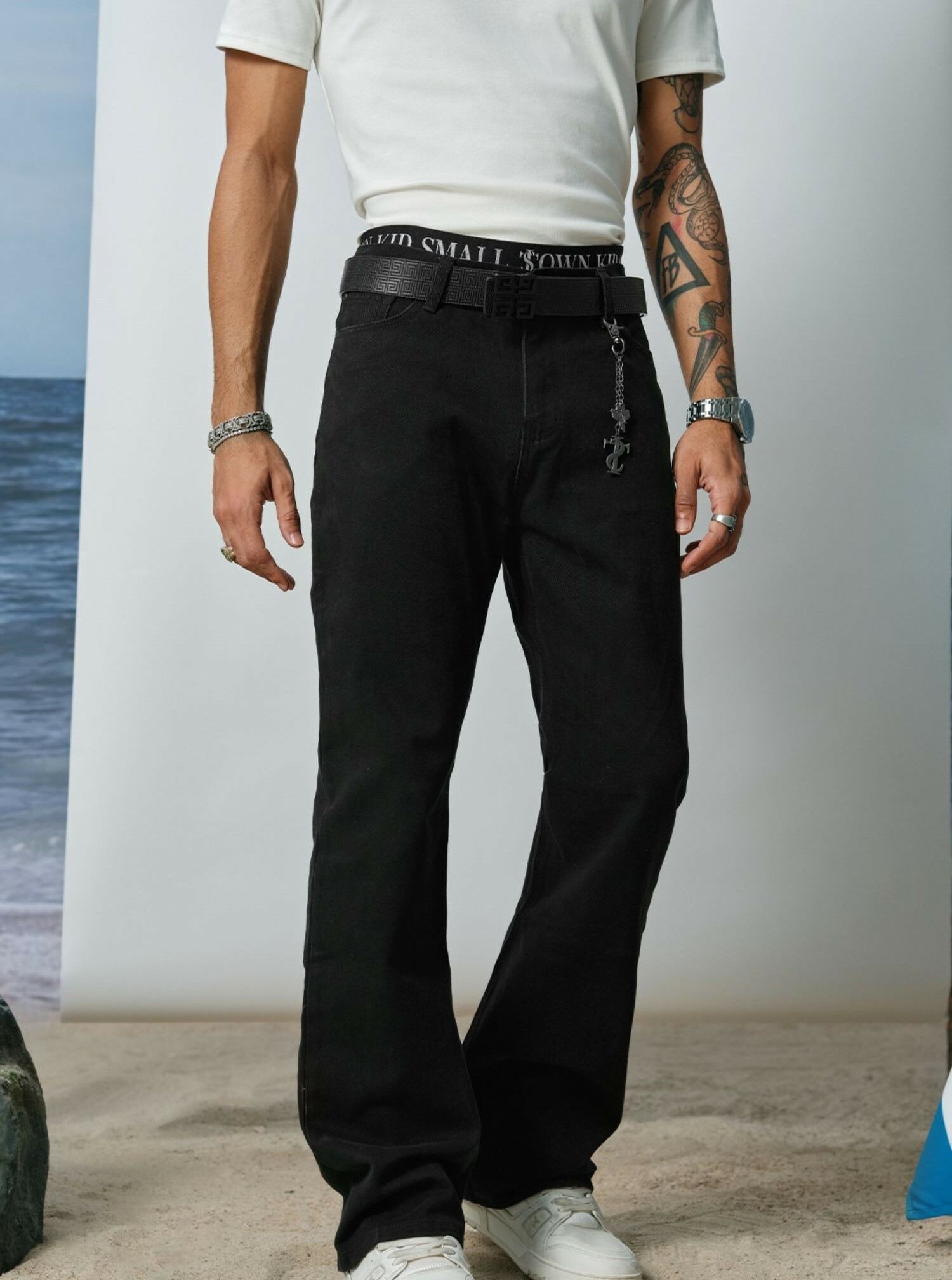 STK SmallTownKid 修身微喇 牛仔長褲