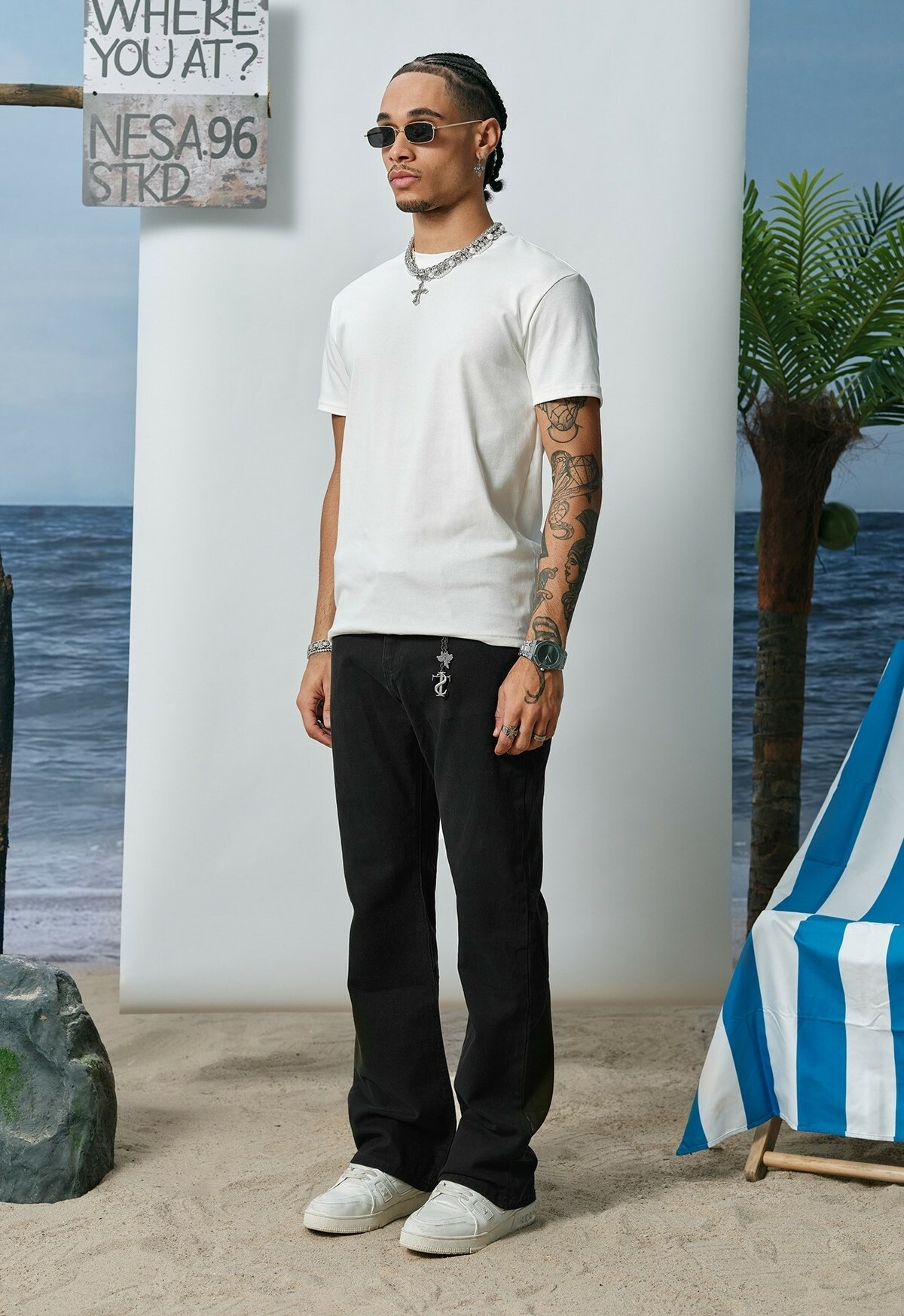 STK SmallTownKid 修身微喇 牛仔長褲