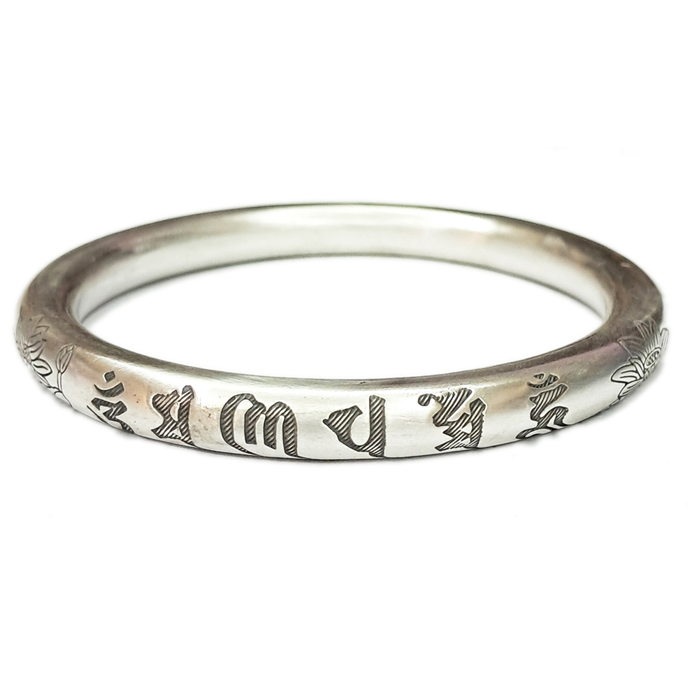 六字真言 925純銀手環5.8公分【十方】144661