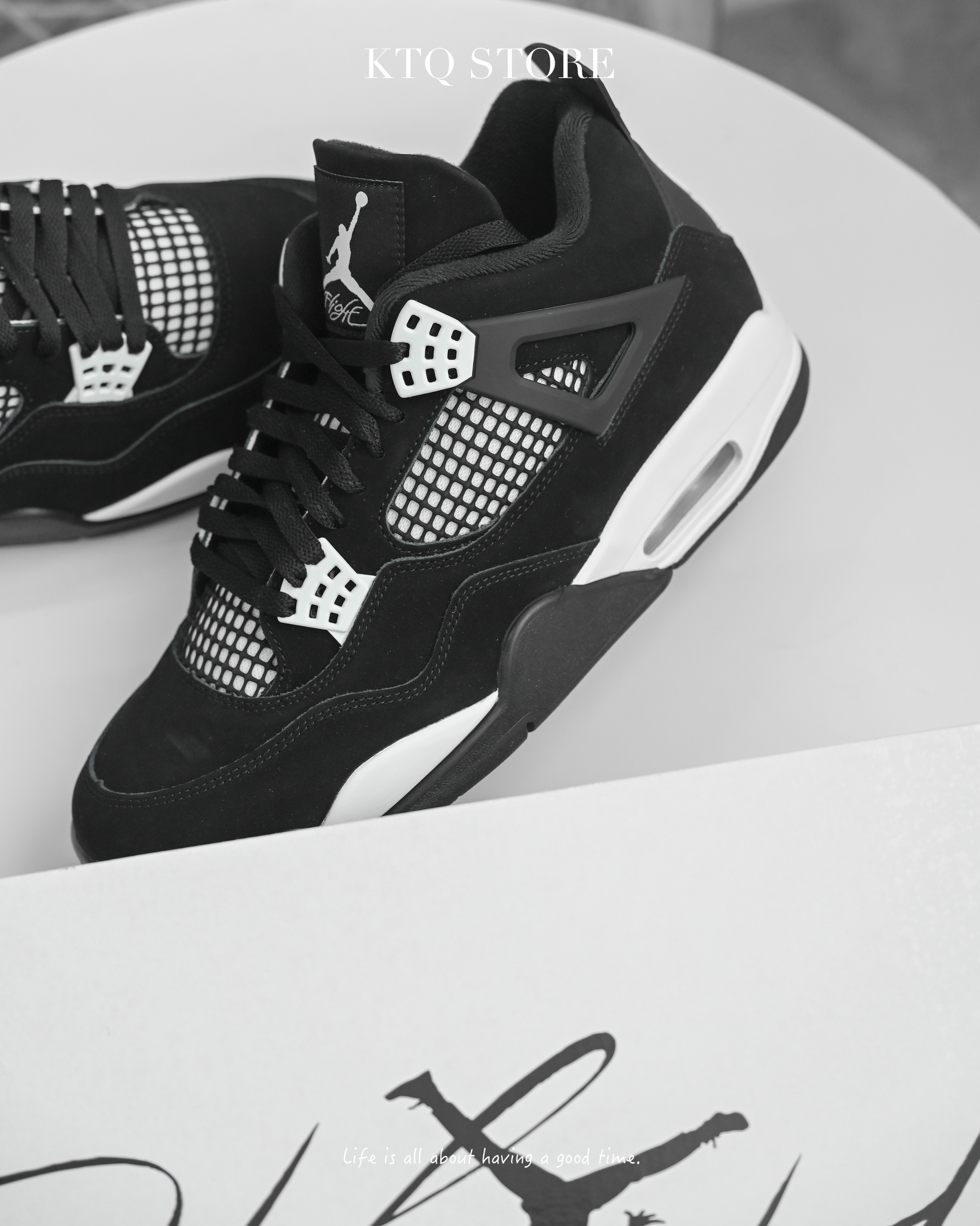 KTQ STORE ‧ Air Jordan 4 Retro "White Thunder" 白雷神 閃電 FQ8138-001