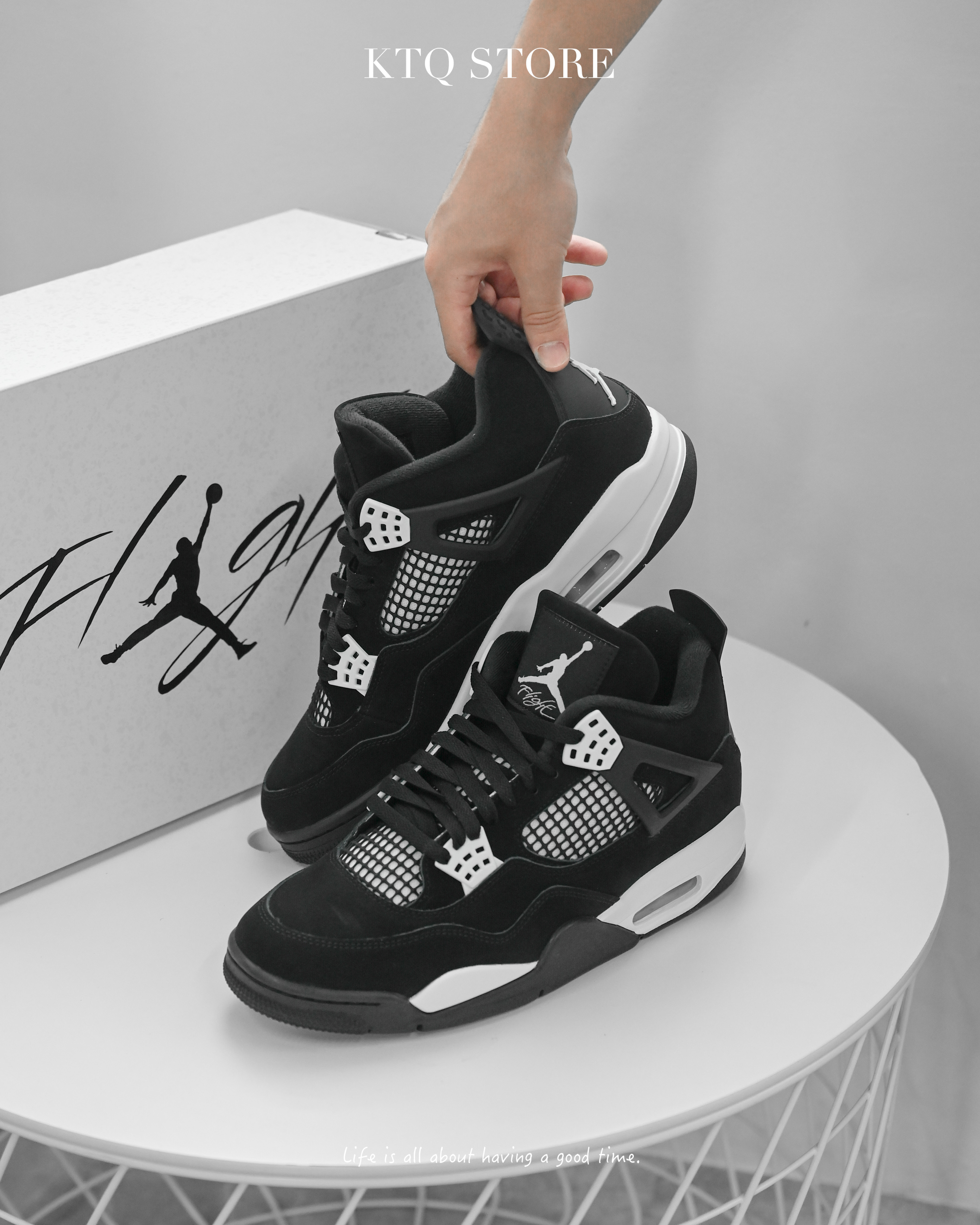 KTQ STORE ‧ Air Jordan 4 Retro "White Thunder" 白雷神 閃電 FQ8138-001