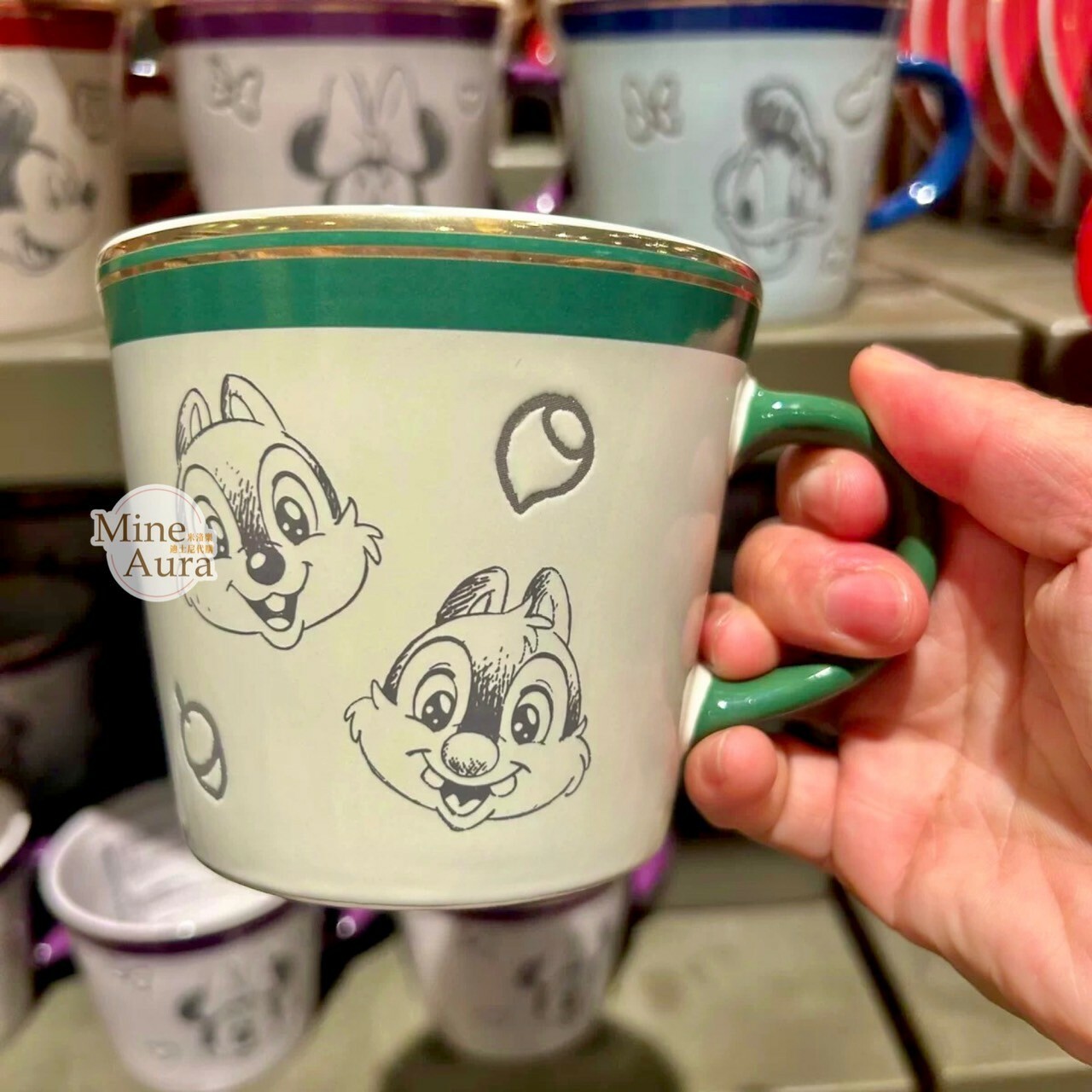 素描風 奇奇蒂蒂 Chip 'n Dale 圖案 馬克杯 水杯 -上海迪士尼樂園