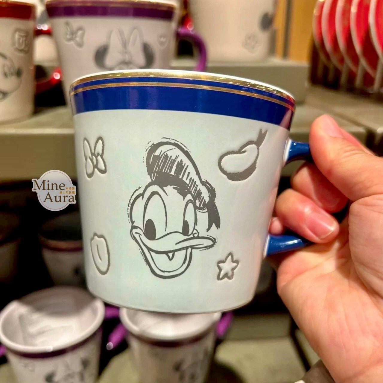素描風 唐老鴨 Donald 圖案 馬克杯 水杯 -上海迪士尼樂園