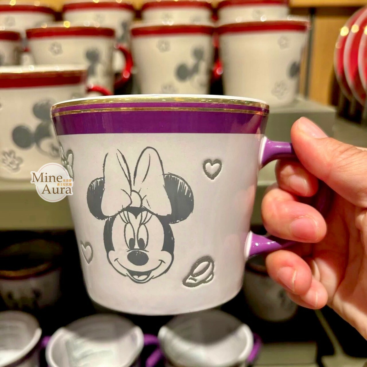 素描風 米妮 Minnie 圖案 馬克杯 水杯 -上海迪士尼樂園