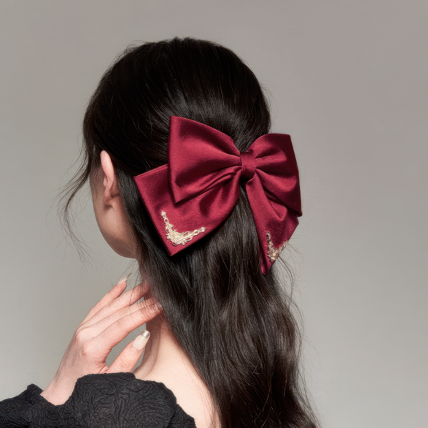 Korean-Style Luxurious Palace-Inspired Ribbon Hair Clip
