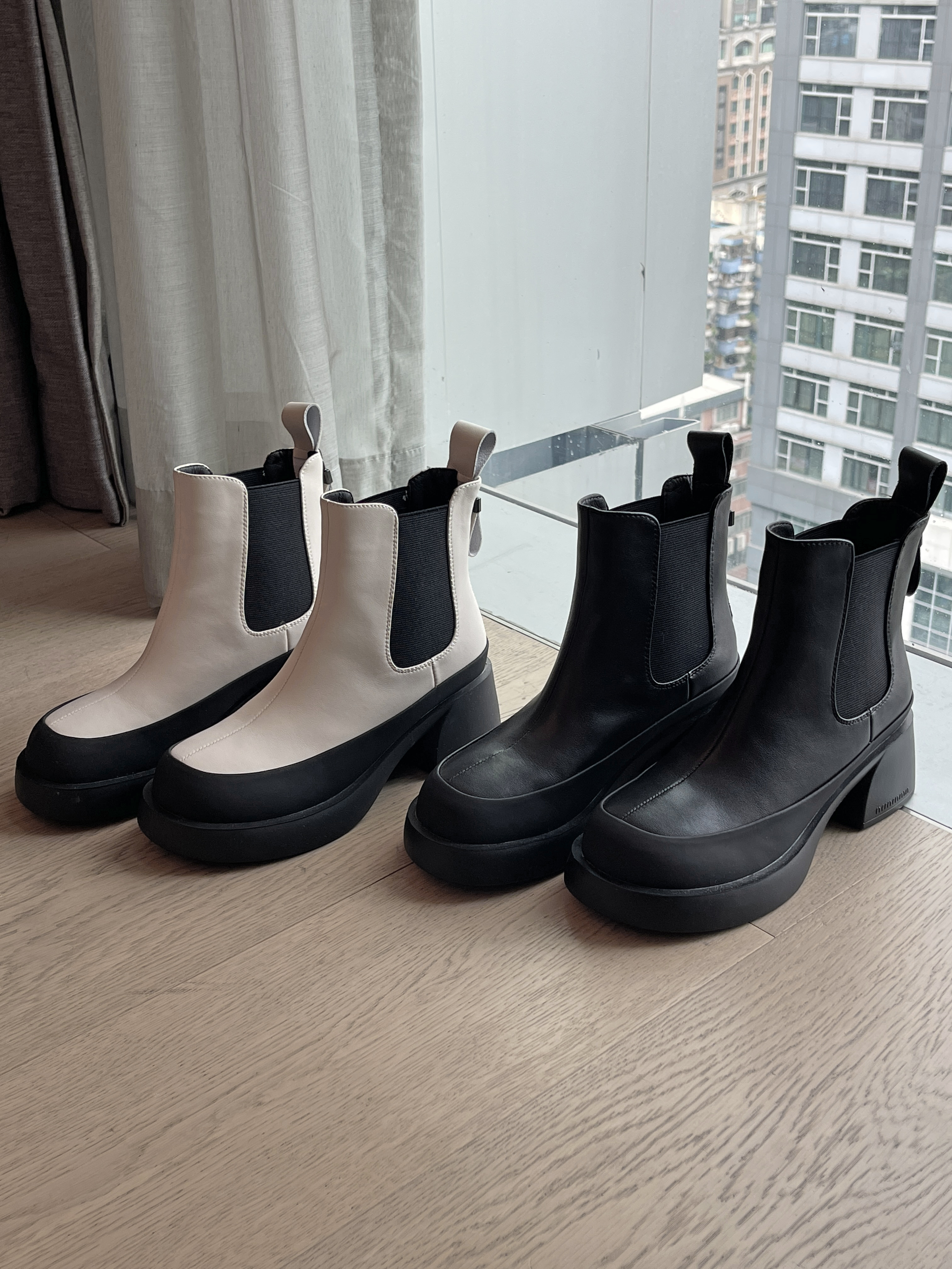 E14 現貨「真皮 ! 不勒腿短靴」