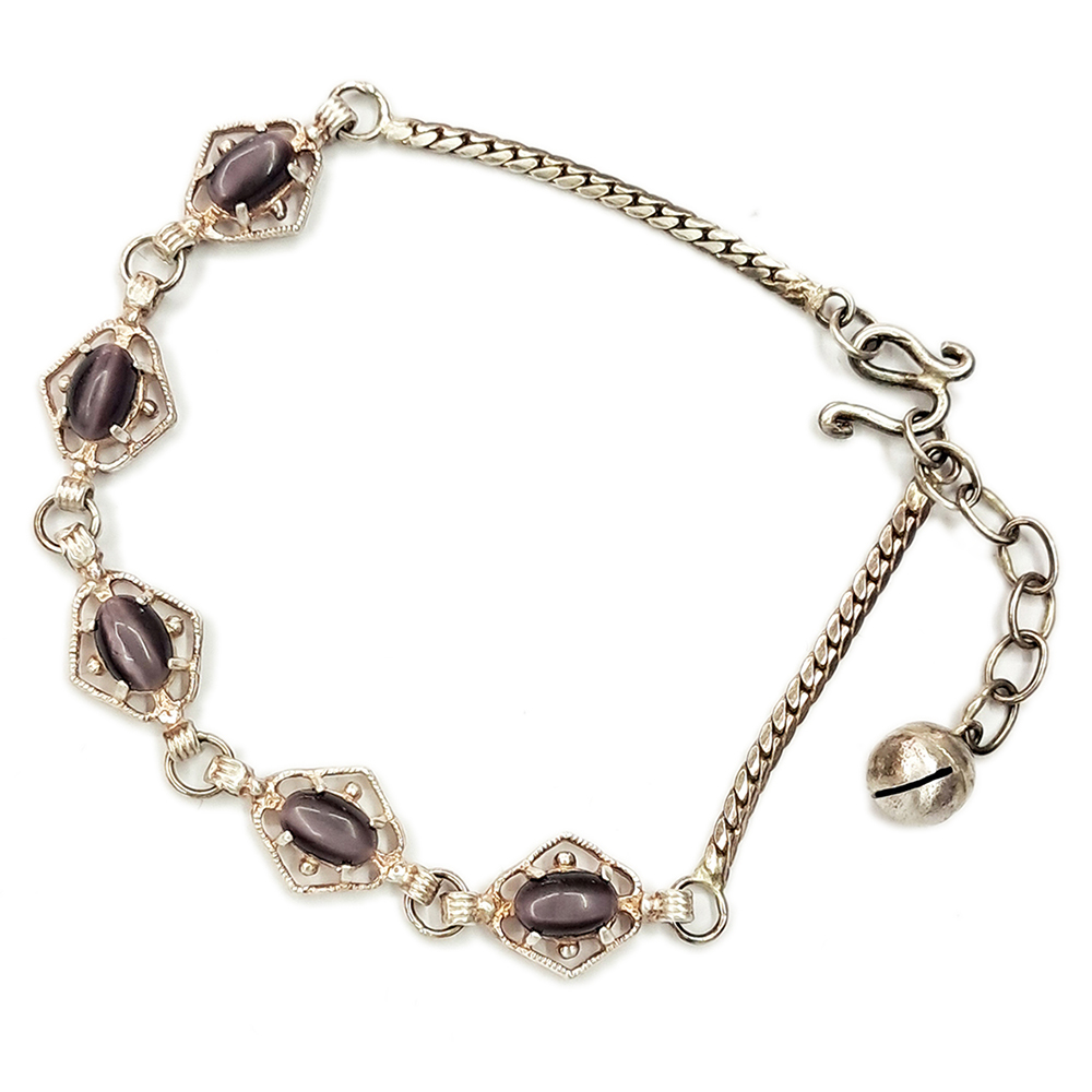 紫貓眼石純銀手鍊【十方】150954