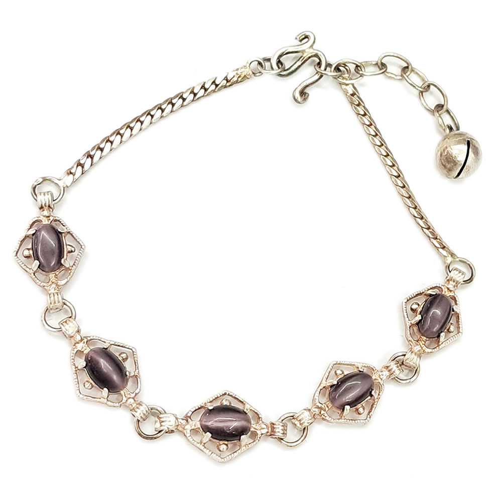 紫貓眼石純銀手鍊【十方】150954