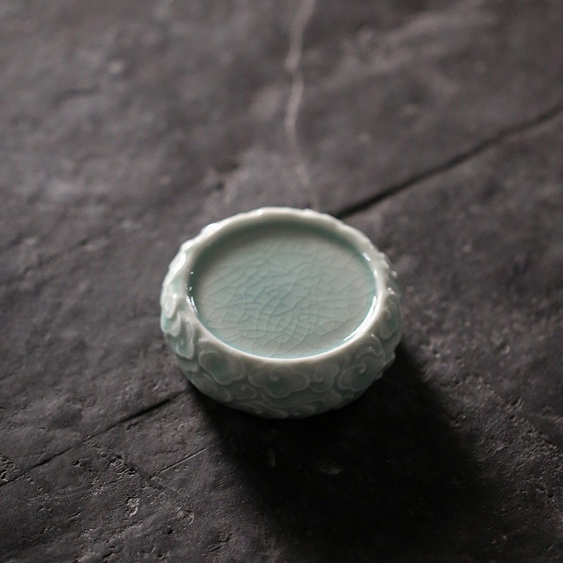 青釉浮雲手工蓋置【A2】