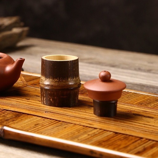 碳化竹子蓋置【A2】