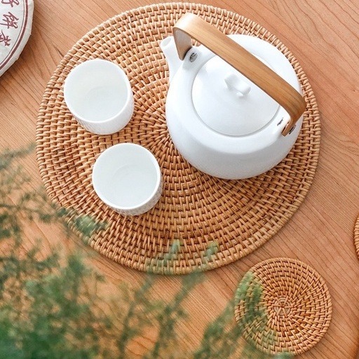 手工秋藤隔熱墊