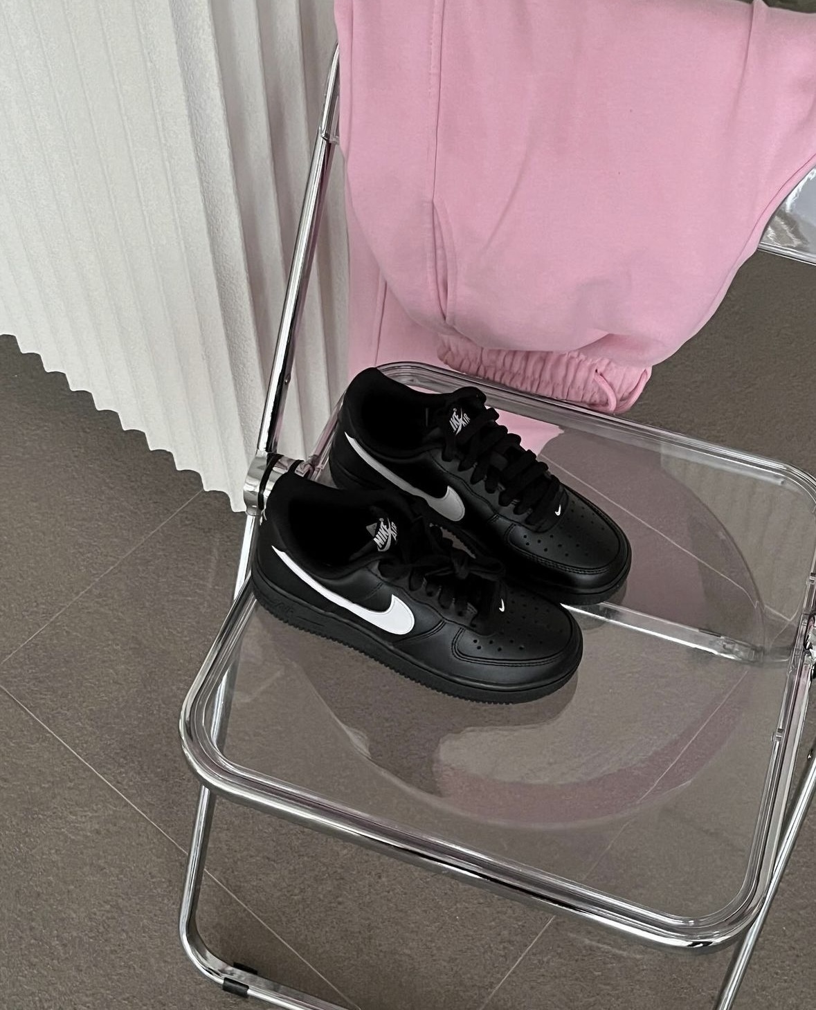 Nike Air Force 1 AF1 全黑白勾勾 全黑 黑色 皮革 男女款 小Ambush FZ0627-010/預購