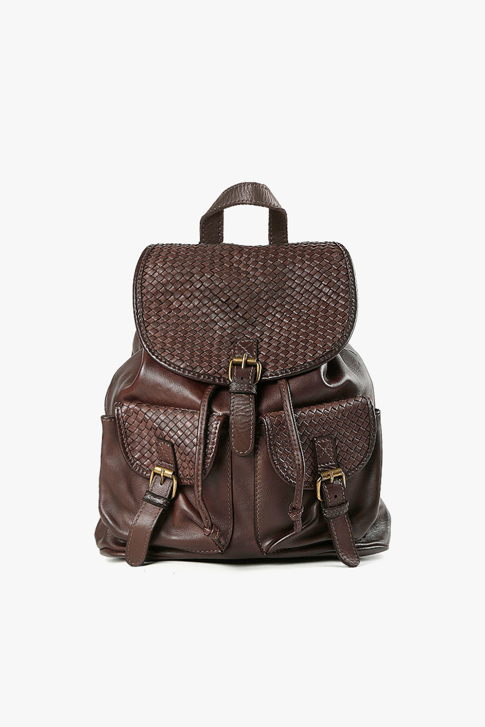 Bologna 編織後背包 深咖