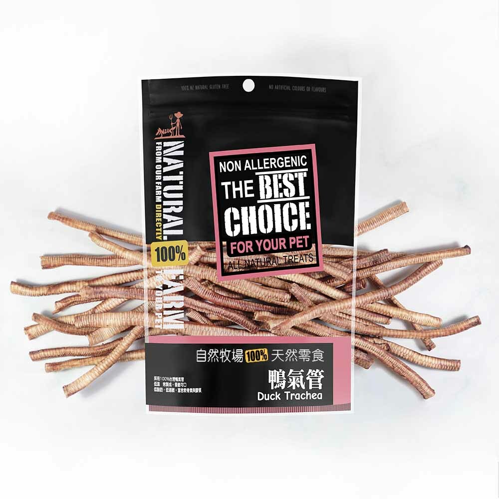 天然寵物零食．鴨氣管