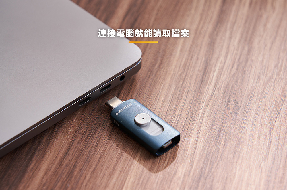 Piconizer 4 1TB USBメモリ グレー Lightning USB Type-C iPhone