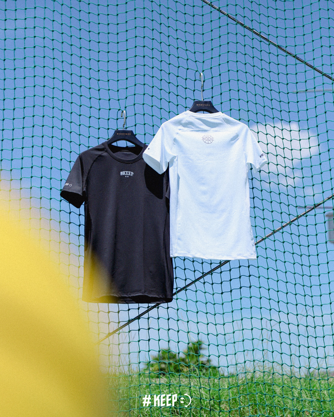 #KEEP ICON LOGO TIGHT TEE 黑 白 印花 運動 短袖 束衣【KS232】ABshorts