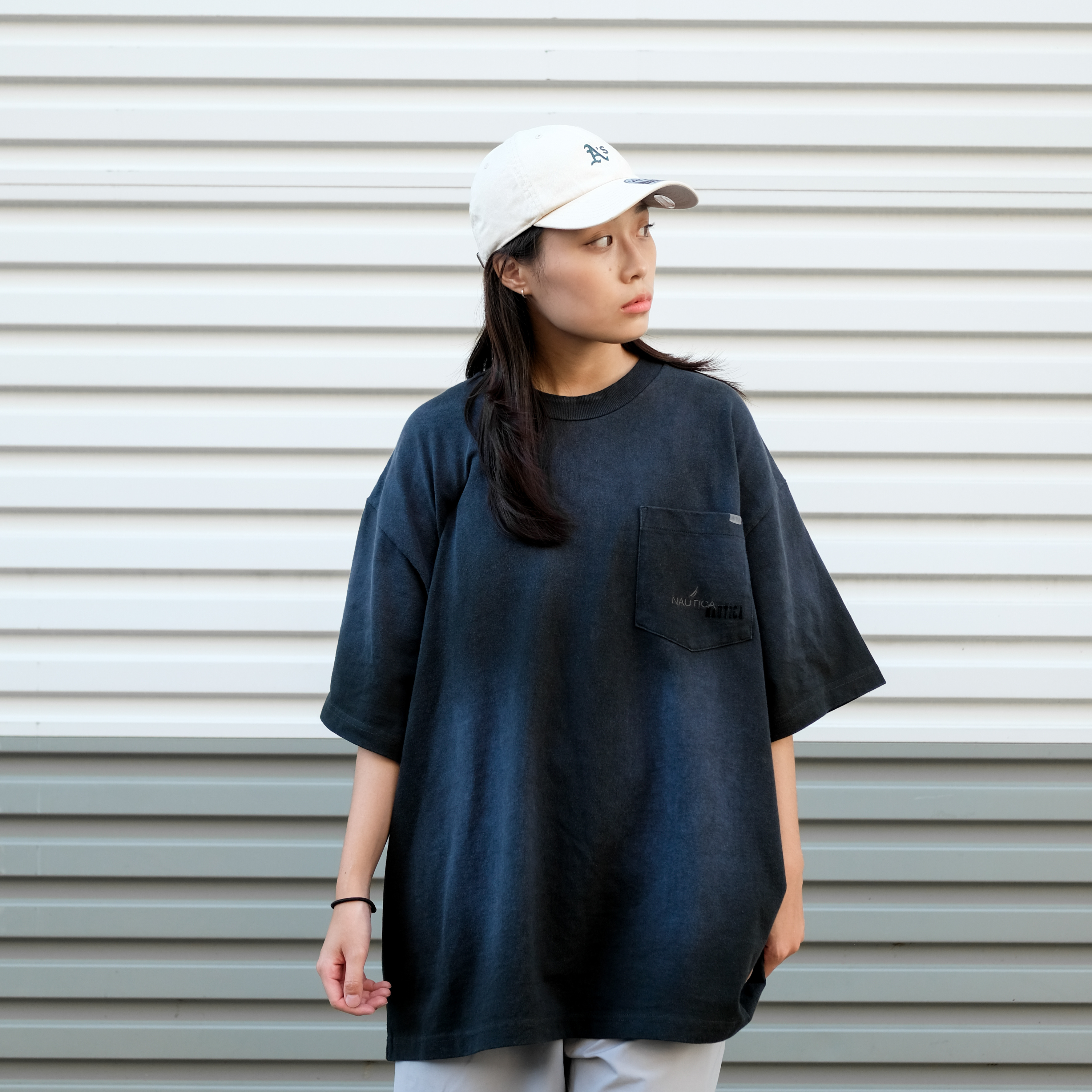 NAUTICA Garment Dyed Hidden Logo S/S PKT Tee 2024水洗小LOG