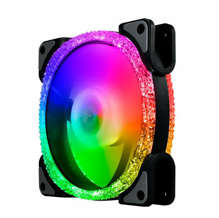Computer Case Cooler Fantasy RGB Optical Case Fan (Ice Diamond (1) Generation (Black) RGB Fan)