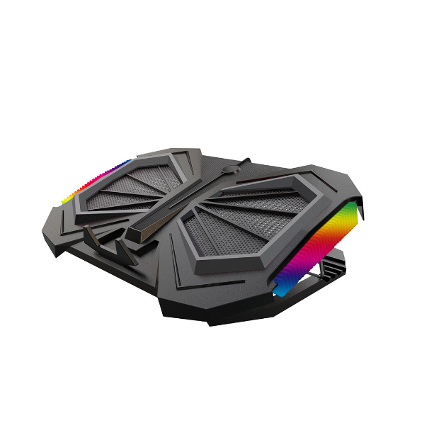 Laptop Radiator Large Fan Silent Adjustable Speed (Black)