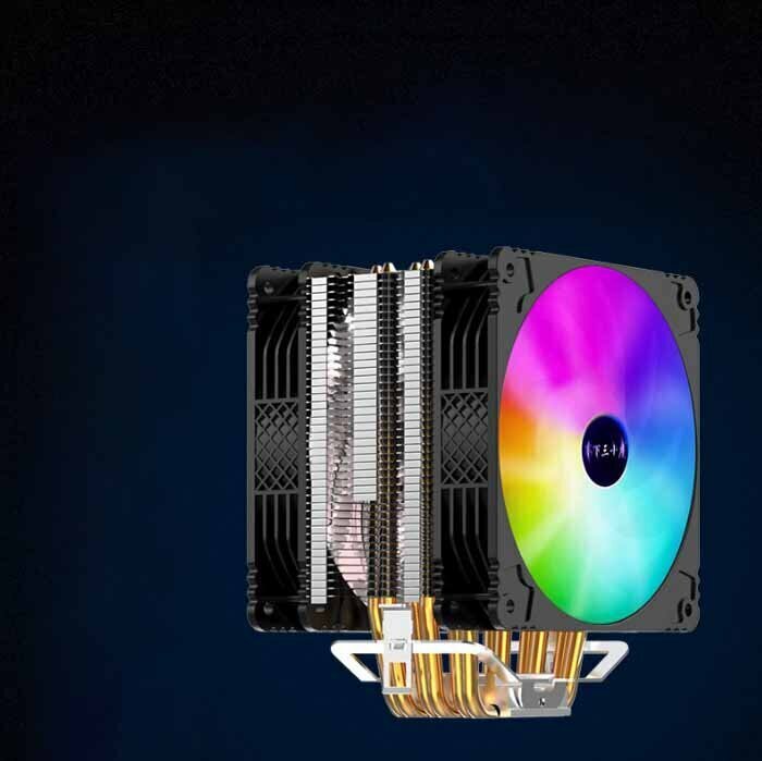 Desktop CPU Cooler Large Airflow Silent Cooling Fan (Standard + Phantom RGB Temperature Control Dual Fan)