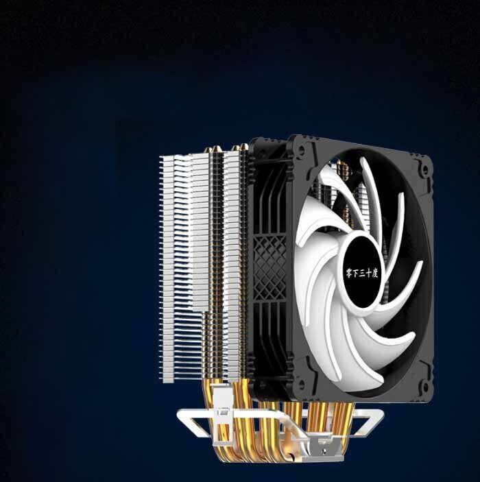 Desktop CPU Cooler Large Airflow Silent Cooling Fan (Standard + Temperature Control Single Fan + Matte Version)