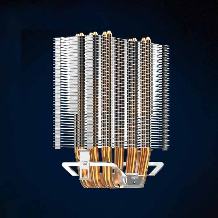 Desktop CPU Cooler Large Airflow Silent Cooling Fan (Standard (6 Heat Pipe Heatsinks + 1 Pair of Buckles))