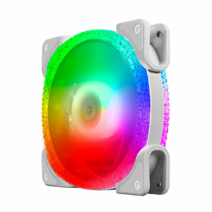 Computer Case Radiator Radiator RGB Optical Case Fan (Ice Diamond (1) Gen (White) RGB Fan)
