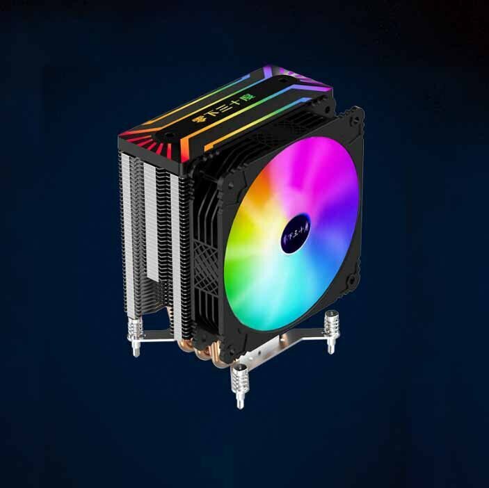 Desktop CPU Cooler Large Airflow Silent Cooling Fan (115X Cover RGB Temperature Control Single Fan)