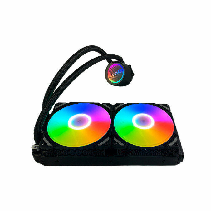 Computer Case, CPU Water Cooler, High Airflow Silent Cooling Fan (Black 240MM (5VARGB), 4pinPWM+Motherboard 3-pin)