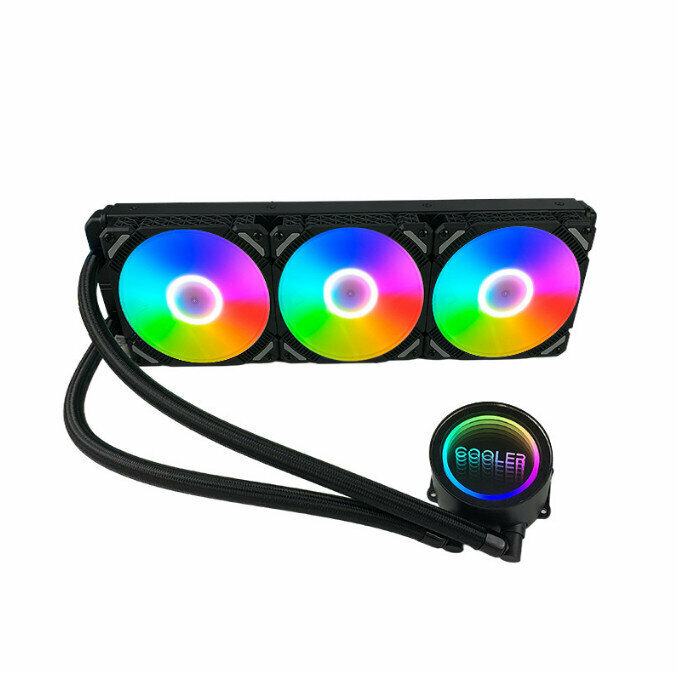 Computer Case, CPU Water Cooler, Large Airflow, Silent Cooling Fan (Black, 360MM (5VARGB), 4pinPWM+Motherboard, 3-pin)