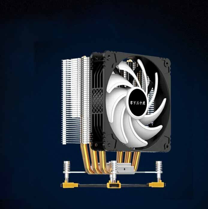 Desktop CPU Cooler Large Airflow Silent Cooling Fan (115X Temperature Control Single Fan Matteless)