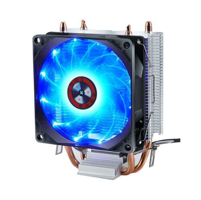 Desktop CPU Heat Pipe Heatsink Large Airflow Silent Cooling Fan (Blue)